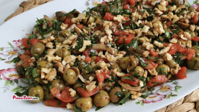 Hatay Usulü Yeşil Zeytin Salatası Tarifi