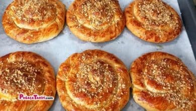 Oklava Yok Merdane Yok Katları Tel Tel Ayrılan Tahinli Çörek Nasıl Yapılır
