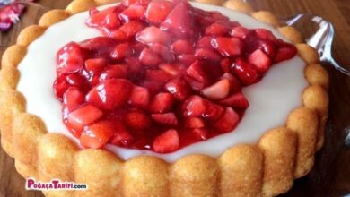 Tart Kek ile Yaptığım Çilekli Yaz Pastası