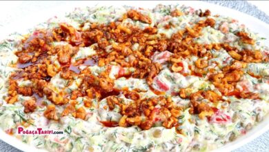 Kabaklı Köz Biberli Yeşil Mercimek Salatası