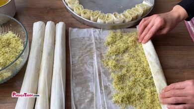 Baklavalık Yufkadan Kadayıflı Sarma Baklava Nasıl Yapılır