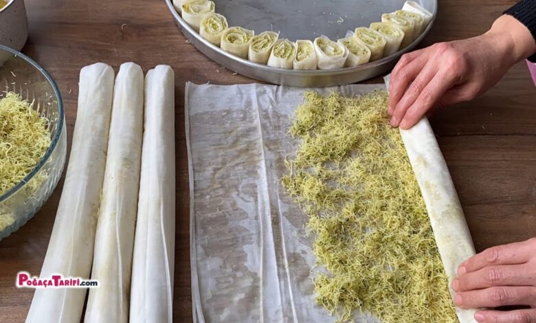 Baklavalık Yufkadan Kadayıflı Sarma Baklava Nasıl Yapılır